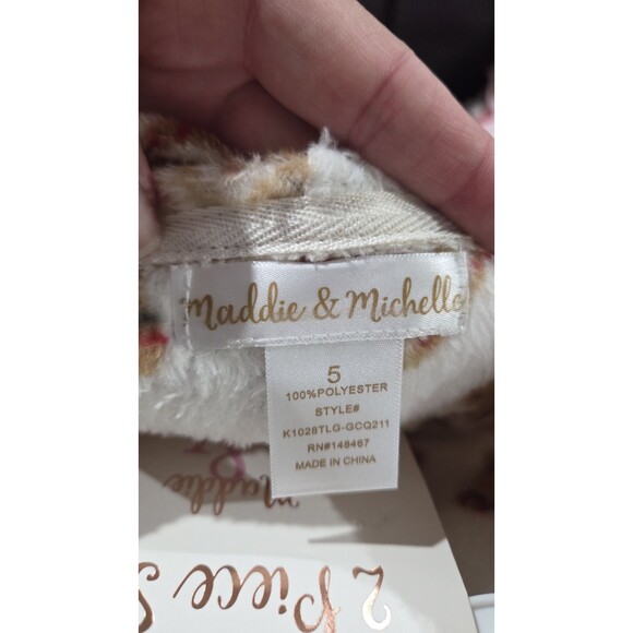 Maddie And Michelle Christmas Gingerbread Pajama W/socks Size 5 NEW with Tags B9 - Picture 7 of 7